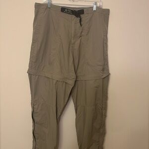 Mountain Hardware Pants Mens Large Beige Convertible Hiking Short Fishing Trail